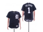 Detroit Tigers #1 Jose Iglesias Navy Blue Flex Base Jersey