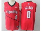 Nike Portland Trail Blazers #0 Damian Lillard  Red  Earned Edition Swingman Basketball Jersey