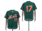 New York Mets #17 Keith Hernande Green Throwback Jersey