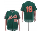 New York Mets #18 Darryl Strawberry Green Throwback Jersey