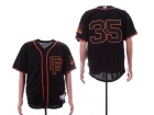 San Francisco Giants #35 Brandon Crawford Black Cool Base Jersey