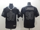 Dallas Cowboys #90 Demarcus Lawrence Black Lights Out Vapor Limited Jersey