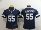 Woman Dallas Cowboys #55 Leighton Vander Esch Blue Vapor Untouchable Limited Jersey