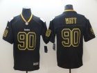 Pittsburgh Steelers #90 T.J. Watt Black Lights Out Vapor Untouchable Limited Jersey