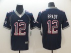 New England Patriots #12 Tom Brady Blue Drift Fashion Vapor Untouchable Limited Jersey