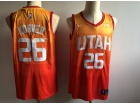 Nike Utah Jazz #26 Kyle Korver Orange Rainbow City Jersey