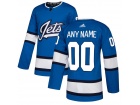 Men's Winnipeg Jets Adidas Blue  Alternate Any Name Any Number Stitched Custom Hockey Jersey