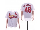 St. Louis Cardinals #46 Goldschmidt White Cool Base Jersey