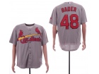 St. Louis Cardinals #48 Harrison Bader Grey Cool Base Jersey