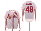 St. Louis Cardinals #48 Harrison Bader Cream Cool Base Jersey