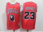 BAPE x Mitchell & Ness Chicago Bulls #23 Michael Jordan Red Swingman Jersey