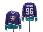 Anaheim Mighty Ducks #96 Charlie Conway Purple Movie Hockey Jersey