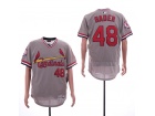 St. Louis Cardinals #48 Harrison Bader Grey Pullover Flexbase Jersey