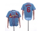 St. Louis Cardinals #6 Stan Musial Blue Cool Base Jersey