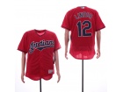 Cleveland Indians #12 Roberto Alomar Red Flex Base Jerseys