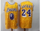 BAPE x Mitchell & Ness Los Angeles Lakers #24 Kobe Bryant Yellow Swingman Jersey