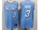 Miami Heat #3 Dwyane Wade Blue Swingman Jersey