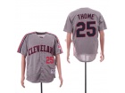 Cleveland Indians #25 Jim Thome Gray Turn Back Jersey