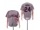 Cleveland Indians #24 Roger Dorn Gray Turn Back  Jersey