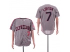 Cleveland Indians #7 Kenny Lofton Gray Turn Back  Jersey