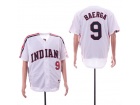 Cleveland Indians #9 Carlos Baerga White Turn Back Baseball Jersey