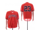 Detroit Tigers #23 Kirk Gibson Orange Mesh Cooperstown Collection Throwback Jersey