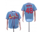 St. Louis Cardinals #48 Harrison Bader Blue Cool Base Jersey