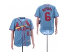 St. Louis Cardinals #6 Stan Musial Blue  Flex Base Jersey