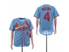 St. Louis Cardinals #4 Yadier Molina Blue Flex Base Jersey