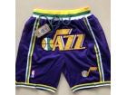 Utah Jazz Purple Throwback Basketball Shorts