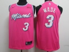 Nike Miami Heat #3 Dwyane Wade Pink Earned Player Basketball Jersey