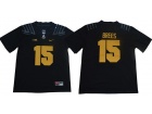 Purdue Boilermakers #15 Drew Brees Black Vapor Limited Jerseys