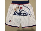 Washington Bullets White Throwback Shorts