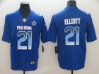 2019 Pro Bowl Dallas Cowboys #21 Ezekiel Elliott Blue Vapor Untouchable Limited Jersey