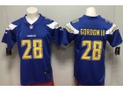 Los Angeles Chargers #28 Melvin Gordon III Blue Color Rush Limited Jersey