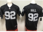 Oakland Raiders #92 P.J. Hall Black Men's Vapor Untouchable Limited Jersey