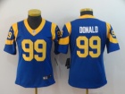 Nike Los Angeles Rams #99 Aaron Donald Light Blue Vapor Limitd Womens Jersey