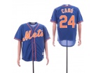 New York Mets #24 Robinson Cano Blue Cool Base Jersey