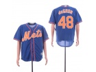 New York Mets #48 Jacob deGrom Blue Cool Base Jersey