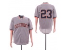 Detroit Tigers #23 Kirk Gibson Gray Mesh Cooperstown Collection Throwback Jersey