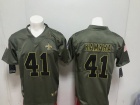 New Orleans Saints #41 Alvin Kamara Olive Salute to Service Vapor Limited Jersey