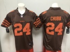 Cleveland Browns #24 Nick Chubb Brown Vapor Limited Jersey