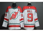 Adidas New Jersey Devils #9 Taylor Hall White Green Hockey Jersey