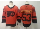 Adidas Philadelphia Flyers #53 Shayne Gostisbehere Orange Staduim Hockey Jersey