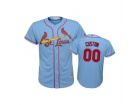 Men's St. Louis Cardinals Majestic Light Blue Cool Base Collection Custom Jersey