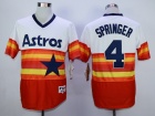 Houston Astros #4 George Springer Orange Rainbow Throwback Jersey