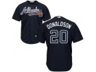 Cusotm Atlanta Braves #20 Josh Donaldson Navy Blue Cool Base Jerseys