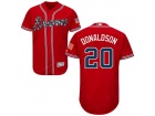 Cusotm Atlanta Braves #20 Josh Donaldson Red Flex Base Jerseys