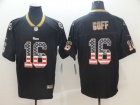 Los Angeles Rams #16 Jared Goff Black USA Flag Fashion Vapor Untouchable Limited Jersey