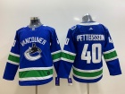 Youth Adidas Vancouver Canucks #40 Elias Pettersson Blue Hockey Jersey